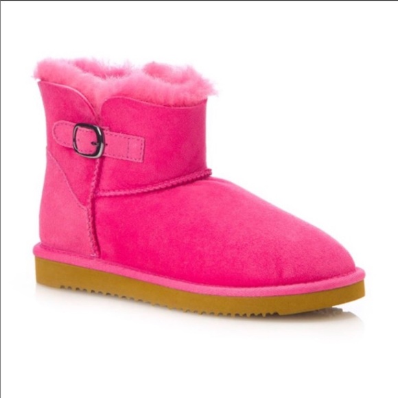 Member’s Mark Girls Sheepskin Pink Boots Short 3 - Picture 1 of 8